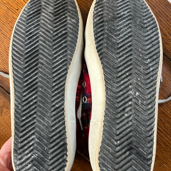 Golden Goose Super Star Wool Red Plaid Sneakers, size 39. - Picture 6 of 8